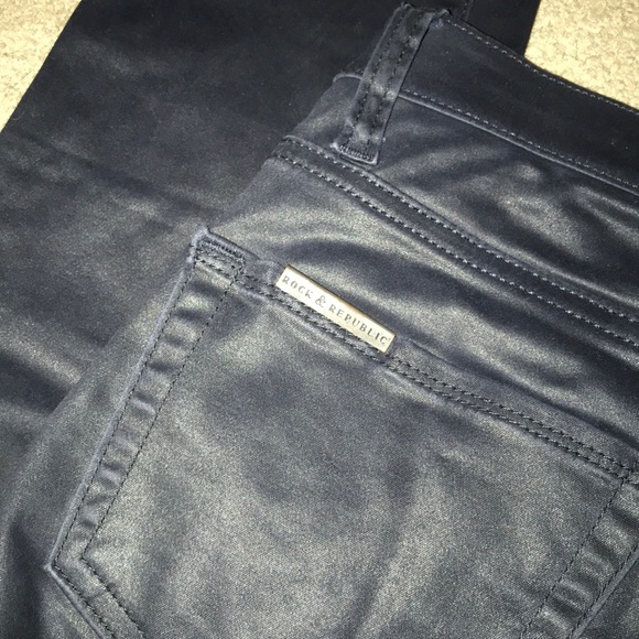 Rock & Republic coated black jeans 4 - Picture 4 of 5